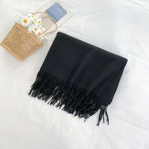 가시털 퓨어 컬러 스카프 여 겨울 캐시미어 모조 숄 가윤사 300g 두꺼운 롱 스카프