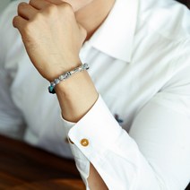 비휴 팔찌 불교 진언 은볼 원석 마노 오닉스 실버 은 팔찌 40대 남자 선물 자체제작