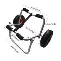 50kg 65kg 적재 용량 분리형 카약 트롤리 에너지 절약형 이륜 카약 캐리어 카트, 80kg