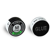 KAMUI Snooker 블랙 라미네이트 당구 CUE 팁 - 1개 (미디엄 정품보장, Medium