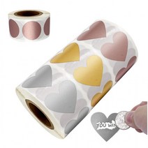 6종 스크래치 스티커 2.5cm 원형 한트 300pcs 다꾸, 1207. 골드원형300