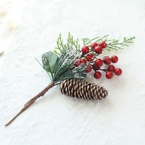 스노우레드콘베리픽1P 트리 크리스마스장식 파티테이블소품