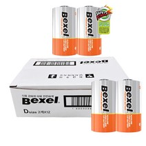 벡셀 알카라인 건전지 D형 24알 (벌크형) 알카 D 배터리, 1개