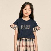 닥스 리틀 닥스키즈 블랙 체크프릴 그래픽티셔츠 DRM11TR60M NV