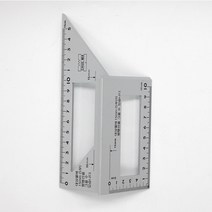 목공자 철직자 연기자 직각자 마킹자 각도기 눈금자 삼각자 MADE IN KOREA 목공 DIY 알루미늄 연귀자, 1개