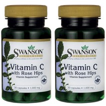 스완슨 비타민 C 로즈 힙 1000mg 캡슐, 30개입, 2개