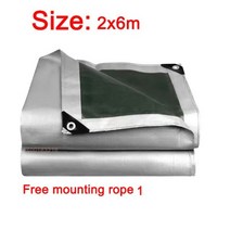 어닝 천갈이 고정 지붕 공사 방수 천 선 스크린 천 야외 정원 식물 창고 보트 자동차 트럭 캐노피 방수 그늘 항해 애완 동물 개 집, 2x6m, 16 2x6m