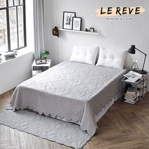 [르헤브] 애쉴리 목화솜 누빔 퀼팅 워싱 스프레드(200x230), 그레이