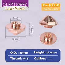Startnow 파이버 레이저 커팅 노즐 Precitec SP 시리즈 용 단일 이중층 HANS 머신 부품 Dia28mm, 06 Pre-KTX-D_08 2.0