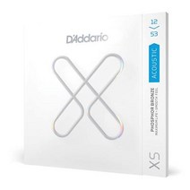 D Addario XS 어쿠스틱 기타 스트링 인청동 라이트 12-53, 기본