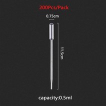 마술도구 20 200pcs 0.2 3ml 플라스틱 보석 만들기 일회용 전송 피펫 diy, 0.5ml-200pcs