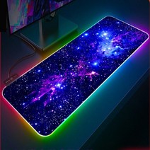 컴퓨터 게이밍 마우스 패드blue star rgb 카페트 액세서리 led 게이머 pc 연결 매트 usb 책상, RGB 350x600x4mm