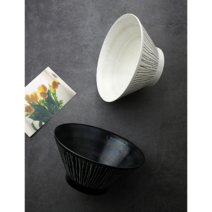 신혼부부 집들이 일본식 도자기 면기 2가지 색상 라면 국 그릇, 화이트