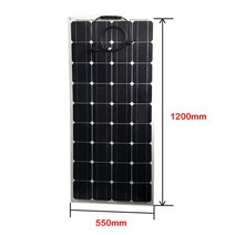 태양광패털 300W ETFE 세미 플렉시블 18V 태양 전지 패널 방수 충전기 배터리 캠핑 홈 자동차 오프 그리드, 05 1200x550mm