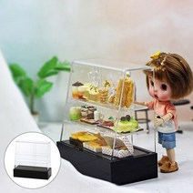 편의점온장고 푸드쇼케이스 1:6 1:12 인형 집 미니어처 푸드 케이크 캐비닛 쇼케이스 주방 가구 찬장 장식, 01 A