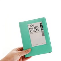 포토북 앨범 포카 포토 사진 북 수집 64 포켓 fujifilm instax mini liplay 11 9 8 7s 70 25 90 인스턴트 카메라 필름 카드 홀더 용 3 인치, 비 그린