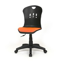 체어포커스 클래식 RT 회전의자 인조가죽, 블랙바디 오렌지