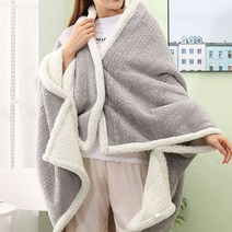 유민플러스 극세사 입는 담요 두꺼운 캠핑 담요