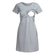 안티프래질 2022 Summer Striped Breastfeeding Dress C Home Clothes For Women Maternity Pregnant Dresses P