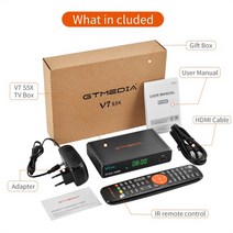 위성 TV 수신기 gtmedia v7 s2x dvb-ss2s2x 1080p hd 박스 h.265 usb wifi로 gt media v7s hd에서 자동 biss 키 업그레이드, v7 s5x, 영국 플러그