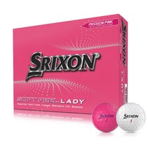 던롭 스릭슨 NEW 2피스 소프트필 레이디 골프공 12구 화이트 핑크, 02. LADY 핑크