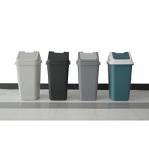 브니엘 6호 대형 쓰레기통 / 50리터 종량제봉투 호환 / 학교 학원 회사 식당 공공기관 휴지통 / 다용도쓰레기통, 블랙[몸통만]