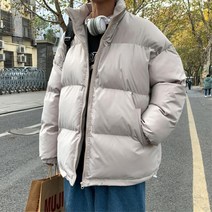 남자 베이직 겨울 오버핏 숏패딩 점퍼 숏패딩겨울