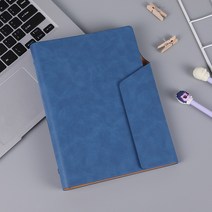 인조 가죽 A5 육공다이어리 업무 회사 단체 6공 다이어리 유선 각인 인쇄 블루 믹스
