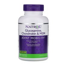 Natrol 콘드로이친 MSM 글루코사민 Glucosamine Chondroitin 150 태블릿 Methylsulfonylmethane silicon dioxide 이산화규소