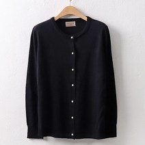라운드 진주 버튼 가디건 1084278S 빅사이즈 여성