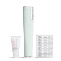 DERMAFLASH LUXE plus 장치 방지 각질 제거 더마플래닝 도구 소닉 엣지 기술 4주 트리트먼트 스톤, LUXE +, Seafoam