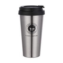 ZZJJC 더블 커피잔 304 스테인리스 텀블러 남녀 동반 토트 커피잔 차량용물컵, 500ml, 본색