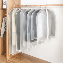 무타공마켓 반투명 옷보관커버 먼지방지 코트 겨울옷 보관, M(60X100cm)
