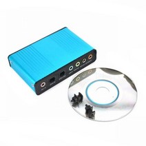 외장사운드카드 USB 6 채널 5.1 / 7.1 서라운드 외부 사운드 카드 PC 노트북 데스크탑 태블릿 오디오 광학, 검은색