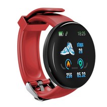 스마트워치 헬스워치 웨어러블 2022 smart watch men women smart 팔찌 smartwatch 방수 smart touch screen 팔찌 for, 빨간색