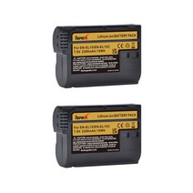 배터리호환 니콘호환 Z5 D850 Z6 II Z7 1 V1 D810 용 2280mAh EN-EL15B 배터리, [02] 2 Batteries
