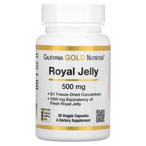 캘리포니아골드뉴트리션 CGN 로열젤리 로얄제리 생로열젤리 500mg 30베지캡슐 식물성
