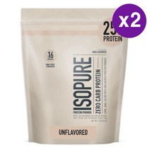 Isopure 25g Zero Carb Protein Powder Unflavored 1lb 아이소퓨어 25g 제로 카브 프로틴 파우더 454g 2팩