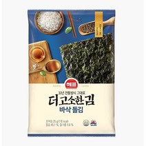 해표 더고소한 바삭 돌김 전장 25g 100%통깨로 단 한번만 짠 들기름 발라 구워 더 고소한 조미김, 15개