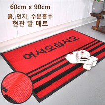 쇼핑몰 음식점 먼지유입방지 업소용 현관 바닥매트 레드 60x90 신발먼지털이 고무발판
