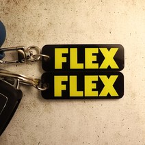 브라운팩토리 FLEX 에어팟 자동차 아크릴 키링 키홀더, FLEX자동차키링