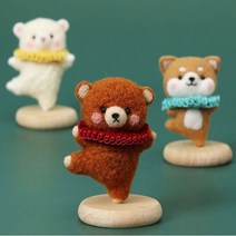 시바견 동물 양모펠트 니들펠트 키트 북극곰 펭귄 판다 핑크캣 만들기, [on]55.큐티펭귄
