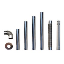 티타늄 화목난로연통 캠핑 난로 굴뚝 60mm, 직경 6cm 100cm 주름관