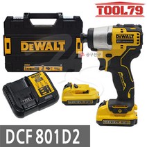 디월트 12V Max DCF801D2 충전 임팩드라이버 2.0Ah, 1개