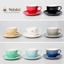 노빌타 라인 커피잔 260ml 8color 파스텔컬러, 1개, 아쿠아마린