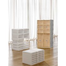 키스티원 신발진열장 진열장 접이식 부츠보관함 신발장, 2열 8칸(4도어) 100x53x34cm