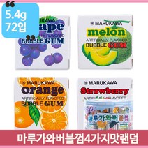 추억의간식 과일껌 마루가와 버블껌 5g 72입 문구점 탕비실 학원 간식 랜덤