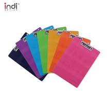 희망화일 인디 클립보드 스네이크지레쟈 고급원단 A4, 주황색