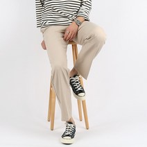 오마보이 남성용 세미 와이드핏 스판 좋은 밴딩 슬랙스 팬츠