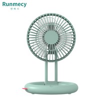 런메시Runmecy 산들바람 탁상용 선풍기 무선 폴딩 선풍기, 화이트